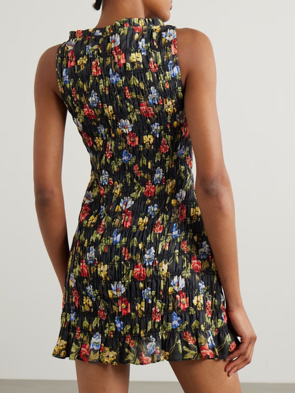 NWT Doen Gianna Floral Mini Dress Noir Wild Rose - Picture 8 of 15